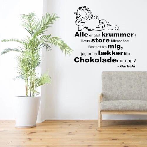 wallsticker med tekst livets store kakeboks