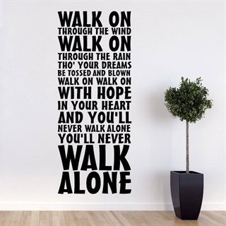 Wallsticker med Liverpools supportersang - You'll never walk alone