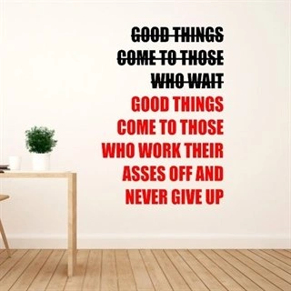 Wallsticker - Good things come - wallstickers