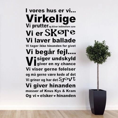 Morsom wallsticker til familien