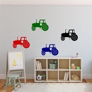 Wallstickers - Traktorer i 3 forskjellige farger