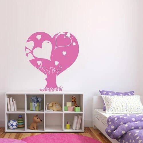 Wallsticker med hjertetre
