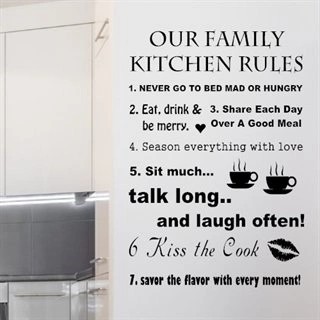 Our family kitchen rules - Wallstickers - wallstickers
