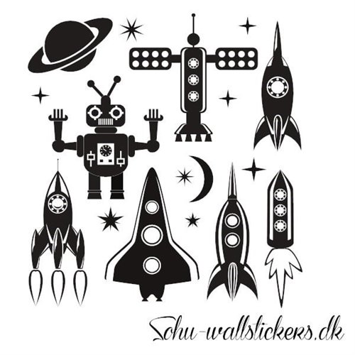 Wallstickers - Symboler fra verdensrommet