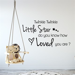 Wallsticker med teksten Twinkle twinkle little Star